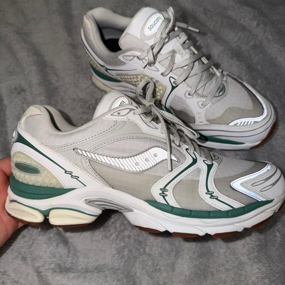 Saucony ProGrid Triumph Gray Green Men’s Running Shoes Size 10